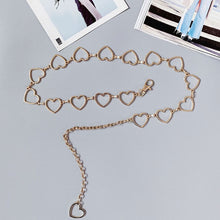 Load image into Gallery viewer, 105cm Waistband Pants Classic Waist Chain Love Heart Hollow Girdle For Women Hip Hop Style Fashion Fine Waist Belts 2020 Trendy
