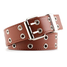 Load image into Gallery viewer, Women Punk Chain Fashion Belt Adjustable Double/Single Row Hole Eyelet Waistband with Eyelet Chain Decorative Belts 2020 New
