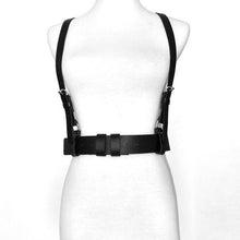 Load image into Gallery viewer, Women Sexy Harajuku O-Ring Garters faux Leather Women Body Bondage Cage Sculpting Harness Waist Belt Straps Suspenders Belt
