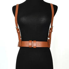 Load image into Gallery viewer, Women Sexy Harajuku O-Ring Garters faux Leather Women Body Bondage Cage Sculpting Harness Waist Belt Straps Suspenders Belt
