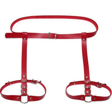Load image into Gallery viewer, Women Sexy Harajuku O-Ring Garters faux Leather Women Body Bondage Cage Sculpting Harness Waist Belt Straps Suspenders Belt
