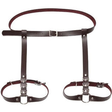 Load image into Gallery viewer, Women Sexy Harajuku O-Ring Garters faux Leather Women Body Bondage Cage Sculpting Harness Waist Belt Straps Suspenders Belt
