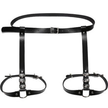 Load image into Gallery viewer, Women Sexy Harajuku O-Ring Garters faux Leather Women Body Bondage Cage Sculpting Harness Waist Belt Straps Suspenders Belt
