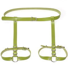 Load image into Gallery viewer, Women Sexy Harajuku O-Ring Garters faux Leather Women Body Bondage Cage Sculpting Harness Waist Belt Straps Suspenders Belt
