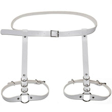 Load image into Gallery viewer, Women Sexy Harajuku O-Ring Garters faux Leather Women Body Bondage Cage Sculpting Harness Waist Belt Straps Suspenders Belt
