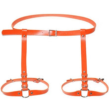 Load image into Gallery viewer, Women Sexy Harajuku O-Ring Garters faux Leather Women Body Bondage Cage Sculpting Harness Waist Belt Straps Suspenders Belt
