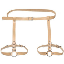 Load image into Gallery viewer, Women Sexy Harajuku O-Ring Garters faux Leather Women Body Bondage Cage Sculpting Harness Waist Belt Straps Suspenders Belt
