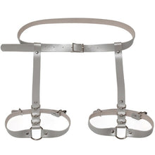 Load image into Gallery viewer, Women Sexy Harajuku O-Ring Garters faux Leather Women Body Bondage Cage Sculpting Harness Waist Belt Straps Suspenders Belt

