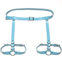 Load image into Gallery viewer, Women Sexy Harajuku O-Ring Garters faux Leather Women Body Bondage Cage Sculpting Harness Waist Belt Straps Suspenders Belt

