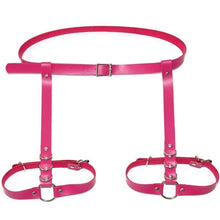 Load image into Gallery viewer, Women Sexy Harajuku O-Ring Garters faux Leather Women Body Bondage Cage Sculpting Harness Waist Belt Straps Suspenders Belt
