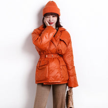 Load image into Gallery viewer, Janveny 90% White Duck Down Jacket Women Winter Parkas For Female Feather Puffer Coats Slim Long Thicken Snow Outwear Streetwear
